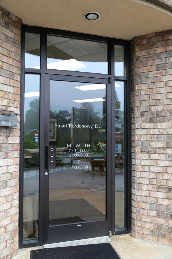 Kordonowy Chiropractic Center - Asheville, NC - Office Entrance